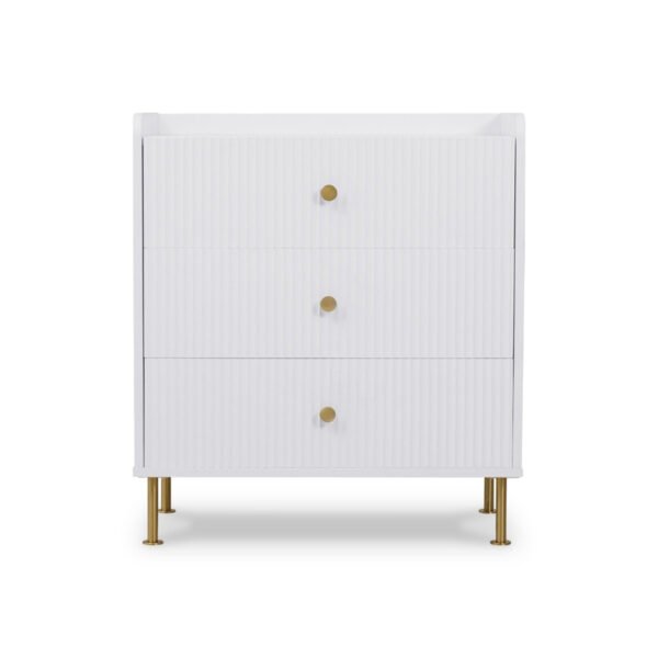 Hannes Moonlight White 3 Drawers Chest